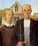 Grant Wood American Gothic china oil painting artist
